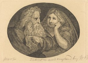 Lear und Cordelia von Thomas Butts, Jr. after William Blake