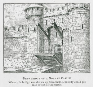 Zugbrücke einer normannischen Burg