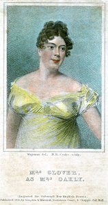 Mrs. Clover als Mrs. Oakly, 1818 von Thomas Charles Wageman