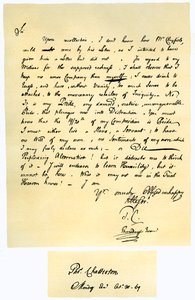 Brief von Thomas Chatterton an William Barrett, 1769 von Thomas Chatterton