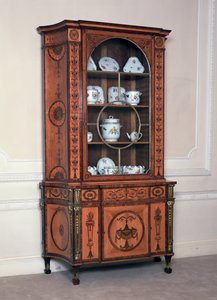 Eines von einem Paar Schränken, in Auftrag gegeben vom 1. Viscount Melbourne für Melbourne House, Piccadilly (jetzt Albany), ca. 1773