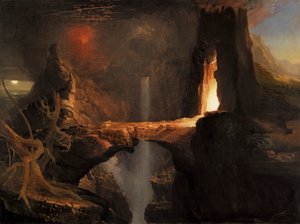 Vertreibung. Mond und Feuerschein von Thomas Cole