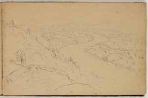 Panorama der Oxbow am Connecticut River, gesehen vom Mount Holyoke
