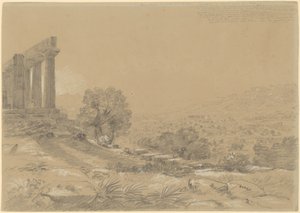 Tempel der Juno, Agrigentum von Thomas Cole