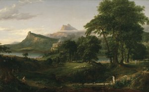 Der Lauf der Zeit: Der arkadische oder pastorale Zustand, ca. 1836 von Thomas Cole