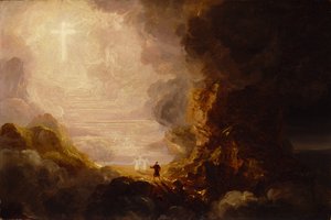 Der Pilger des Kreuzes am Ende seiner Reise, Studie für die Serie Das Kreuz und die Welt von Thomas Cole