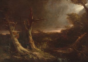 Tornado in einem amerikanischen Wald, 1831 von Thomas Cole