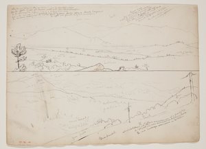 Blick auf die Ossipee-Berge; Blick mit fernen Bergen