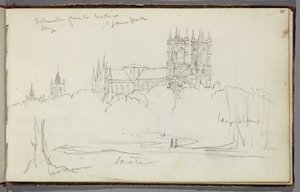 Westminster Abbey von Norden, St. James Park, ca. 1830 von Thomas Cole