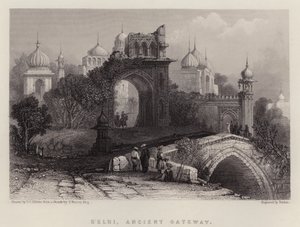 Delhi, Antikes Tor von Thomas Colman (after) Dibdin