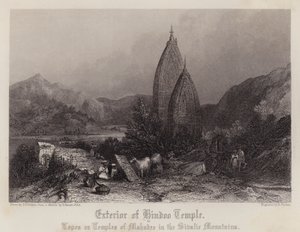 Außenansicht des Hindoo-Tempels von Thomas Colman (after) Dibdin