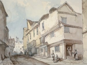Cloth Fair, Smithfield, City of London, 1850 von Thomas Colman Dibdin