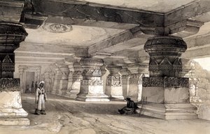 Innenraum von Lanka, Ellora, Indien, 1845 von Thomas Colman Dibdin