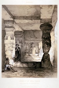Kannari, Innenansicht eines kleinen Vihara, Indien