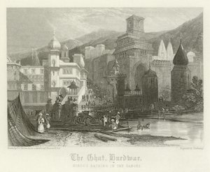 Das Ghat, Hurdwar, Indien von Thomas Colman Dibdin