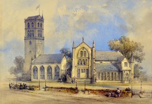 Stadtkirchen vor dem Brand von 1841 von Thomas Colman Dibdin
