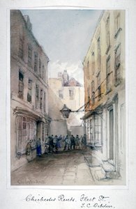 Ansicht in Chichester Rents, Fleet Street, City of London von Thomas Colman Dibdin