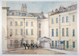 Ansicht der Downing Street, Westminster, London, 1851 von Thomas Colman Dibdin