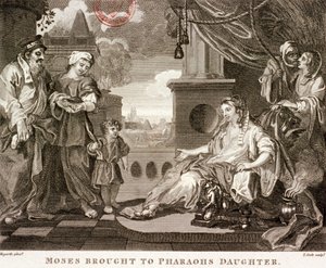Moses wird zur Tochter des Pharao gebracht, 1809 von Thomas Cook
