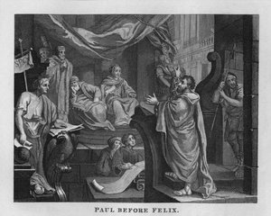 Paul vor Felix, 1807, 1827 von Thomas Cook
