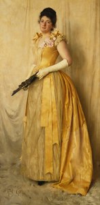 Die Dame in Gold - Ein Porträt von Mrs, um 1891 von Thomas Cooper Gotch