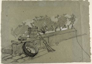 Objekte an der Wand, Studie für Couture, Der Vogelfänger von Thomas Couture