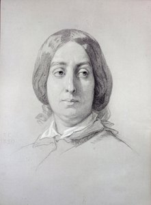 Porträt der Schriftstellerin George Sand (1804-1876) Aurore Dupin, Baronin Dudevant. Zeichnung von Thomas Couture (1815-1879) 1844 Paris, Musée de la Vie Romantique von Thomas Couture