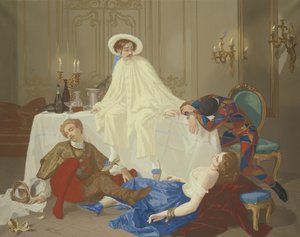 Das Abendessen nach dem Maskenball, ca. 1855 von Thomas Couture