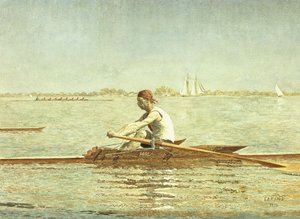 John Biglin in einem Einzelscull, 1873