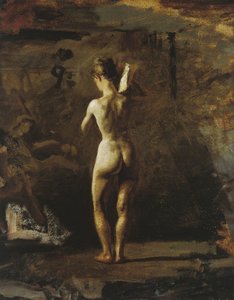 Studie für "William Rush schnitzt seine allegorische Figur des Schuylkill River"