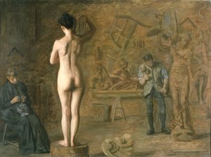 William Rush (1756-1833) schnitzt seine allegorische Figur des Schuylkill River von Thomas Cowperthwait Eakins