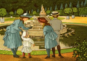 Gärten von Versailles mit Brunnen von Thomas Crane