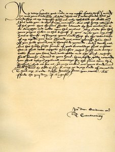 Brief von Thomas Cranmer an Thomas Cromwell, Ford, 13. August 1537 von Thomas Cranmer