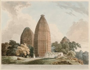 Hindutempel in Bindrabund am Fluss Jumna von Thomas Daniell