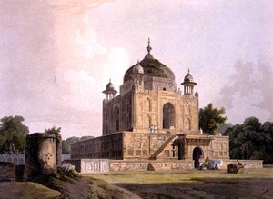 Mausoleum von Sultan Purveiz, in der Nähe von Allahabad, aus 