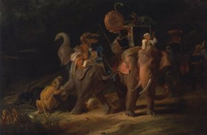 Tigerjagd in Ostindien [1798, Royal Academy of Arts, London, Ausstellungskatalog] von Thomas Daniell