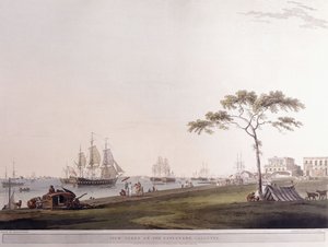 Ansicht von der Esplanade, Kalkutta von Thomas Daniell