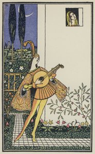 Illustration für das Decameron von Boccaccio (Farblithografie)