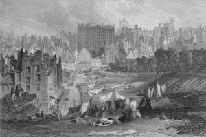 Edinburgh Altstadt von der Princes Street, 1841