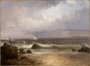 Kommender Sturm am Nahant Beach mit einem Sommerregen, 1835 von Thomas Doughty