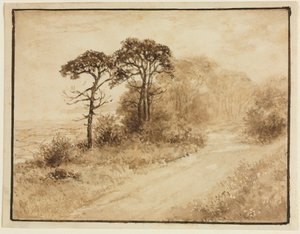 Landschaft mit gewundener Straße