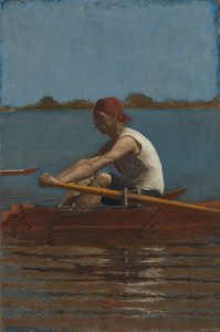 John Biglin in einem Einerruder