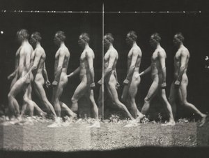 [Mann beim Gehen, stroboskopische Fotografie], 1880er, gedruckt 1930er-40er von Thomas Eakins