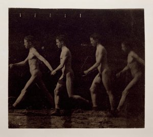 Marey-Rad Fotografien eines unbekannten Modells, 1884 von Thomas Eakins