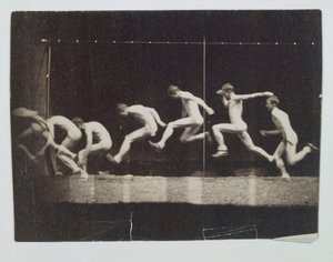 Marey-Rad-Fotografien eines unbekannten Modells, 1884