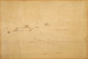 Perspektivische Zeichnung für Die Biglin-Brüder beim Wenden der Boje von Thomas Eakins