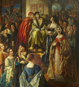 König Heinrich VII. bestraft die Bürger von Bristol, weil ihre Frauen so fein gekleidet waren