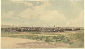 Blick auf Wien, von einem Punkt oberhalb Meidlings von Thomas Ender