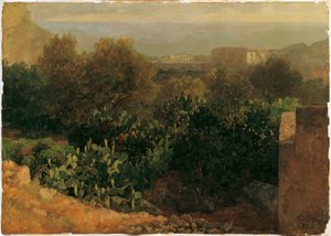 Südliche Landschaft mit Kakteen von Thomas Ender