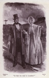 Illustration für Die Frau in Weiß von Wilkie Collins von Thomas Eyre Macklin